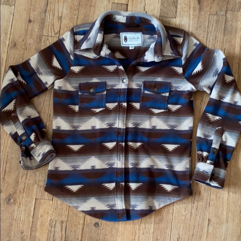 Outback trading co fleece big shirt